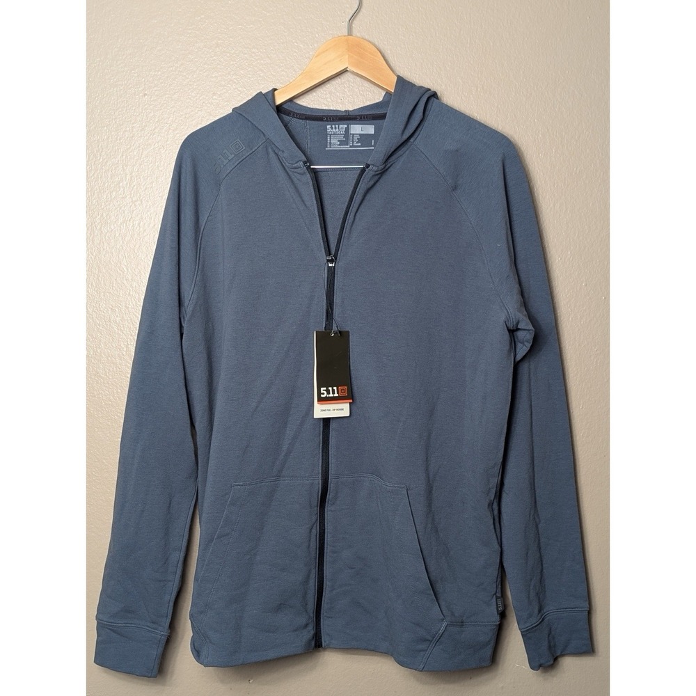 5.11 Tactical Zone Full Zip Hoodie Mens Large NWT Black Fleece Tactical Utility